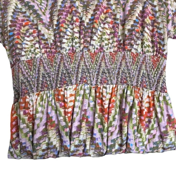 Anthropologie Pink and Purple Wrap Midi Dress - Picture 12 of 15